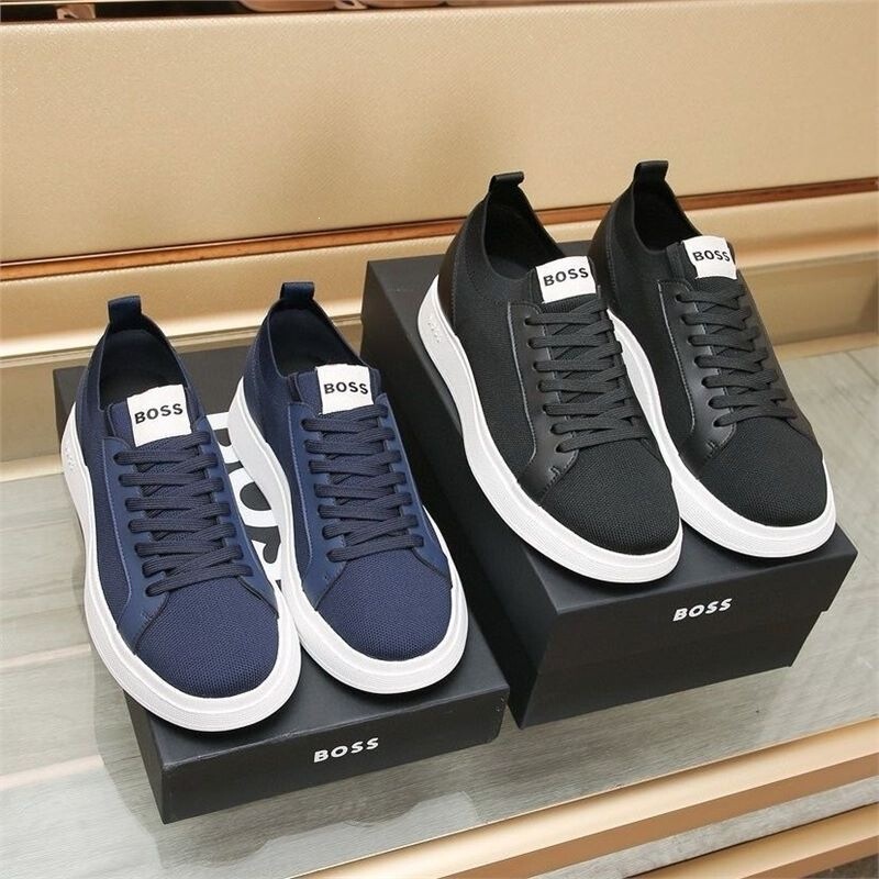 Real photo of the original label and box, BOSS men's fly-knit breathable casual shoes, sports shoes, low-top shoes, trendy and versatile for men Real photo of the original label and box, BOSS men's fly-knit breathable casual shoes, sports shoes, low-top shoes, trendy and versatile for men