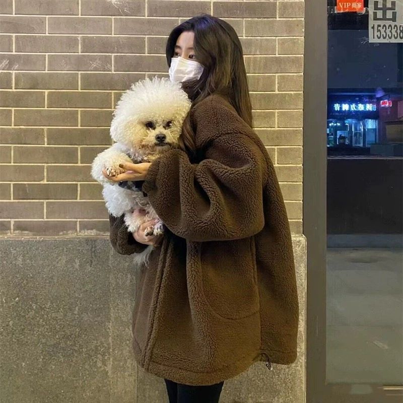 Velvet jacket, Korean style, internet celebrity, increased thickness, plus size