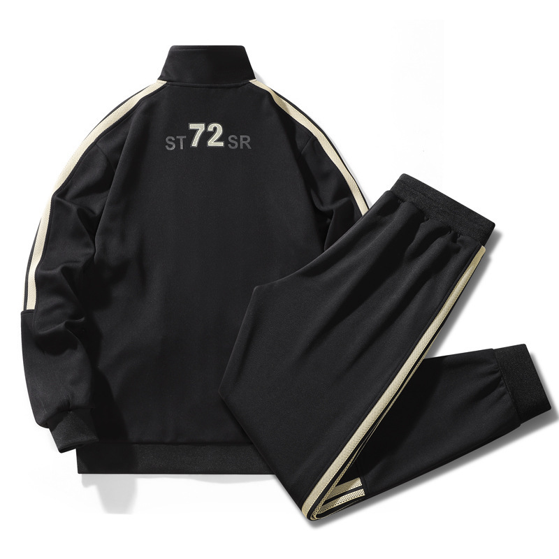 Traje deportivo para hombre de otoño, suéter, suéter, pantalones, cárdigan, cremallera, traje de dos piezas, ropa deportiva para estudiantes, tres