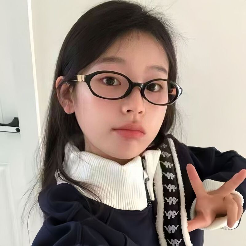 Internet-famous nerd glasses frame female retro Y2K hot girl fashion black frame glasses literary anti-blue light flat mirror male