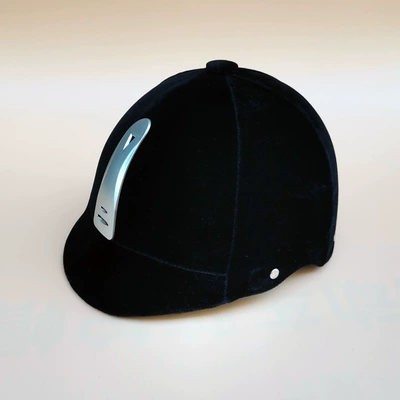 Equestrian Helmet Riding Velvet Summer Motorcycle Safety Supplies - silver-stripe-velvet-equestrian-hat-average-code-size-adjustable