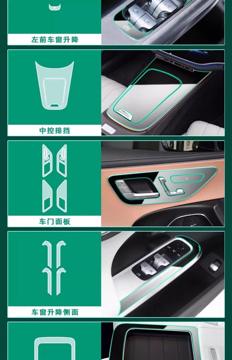 25 Mercedes-Benz E-Class E300L/E260L Interior Protection Central Control Film Navigation Instrument Screen Tempered Film Modification