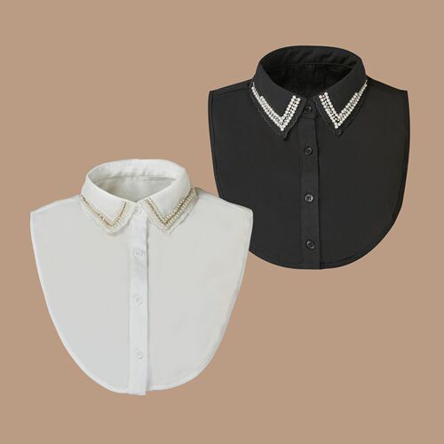 Women's Versatile Collar Factory Direct Sales Clothing Accessories Fashion Diamond Fake Collar Embroidery Beading Series Fake Collar