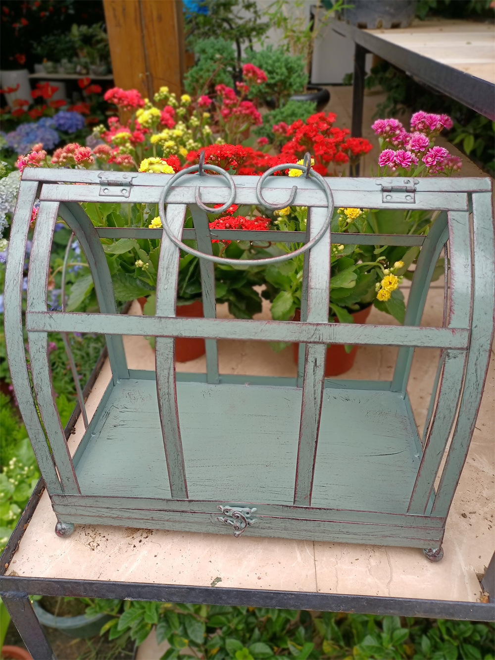 플라워 하우스 대형 그린 드레스