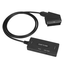 Scart转HDMI带线转换器DVD电视Scart to hdmi高清1080P视频转接线