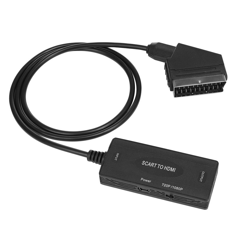 Scart转HDMI带线转换器DVD电视Scart to hdmi高清1080P视频转接线