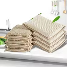 3Pcs Bamboo Fiber Sponge Magic Wipe Dish Cloth Non-stick|ru
