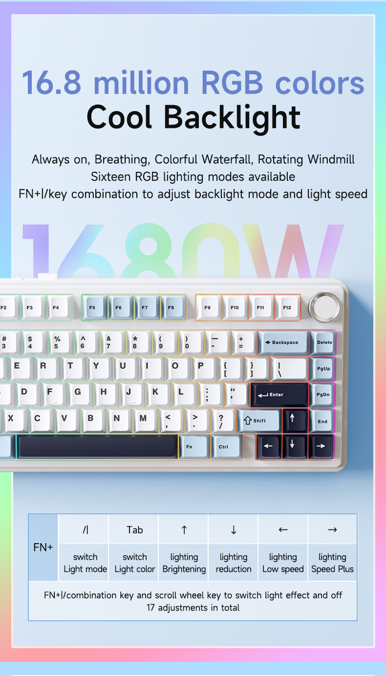 Tastiera meccanica personalizzata AULA Tarantula F75 Wireless Bluetooth 2.4 Il terzo esame simulato Full Key Hot Plug_voghion.com