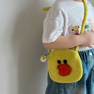 New handmade wool felt cute small bag parent-child children messenger bag