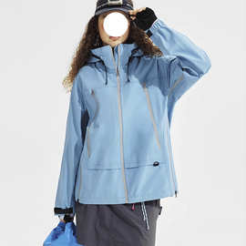 QL12情侣款冲锋衣纸样羽绒服登山外套男款女装打版裁剪图