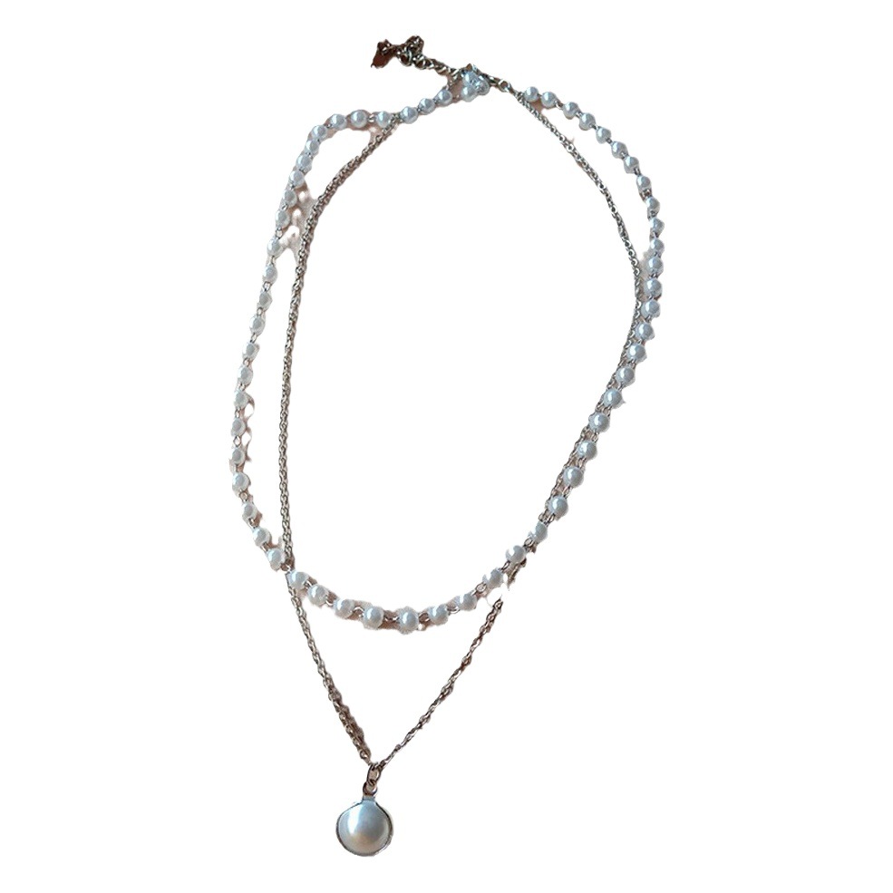 Jewelry hot selling pearl pendant necklace Women's Light luxury elegant clavicle chain hot necklace pearl necklace