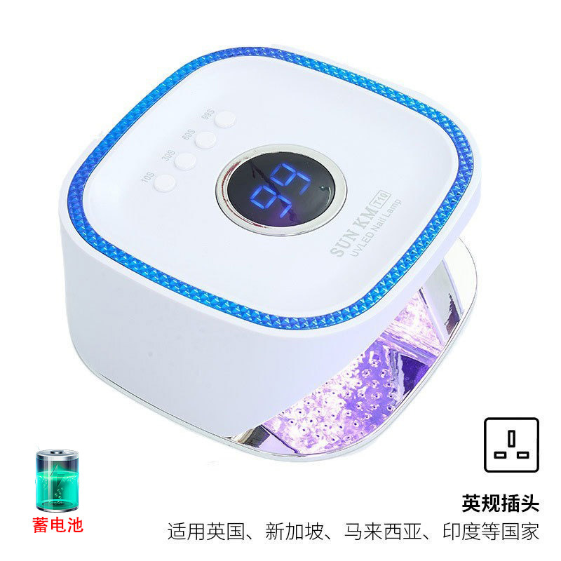Lámpara de manicura reflectante lámpara de cristal lámpara de manicura de perlas 48W luz de fototerapia de alta potencia pegamento de manica UV + LED