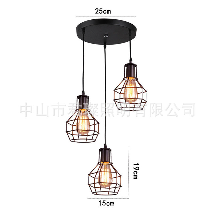 Amz 手榴弾アイアンランプスタンドインダストリアルスタイルシャンデリアレトロアイアンシングルヘッドカフェバーテーブル LED アメリカンダイニングシャンデリア|undefined