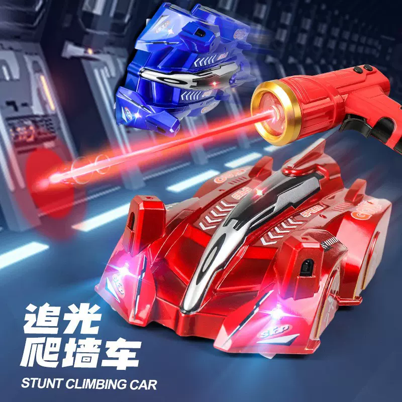 跨境新品1908特技车遥控追光爬墙车儿童遥控车玩具爬墙特技