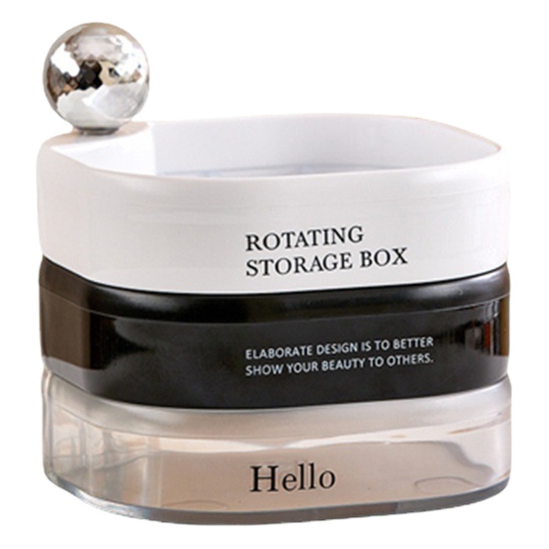 Multi-capa giratoria caja de almacenamiento de la joyería pendientes collar caja de almacenamiento de gama alta exquisita anti-oxidación