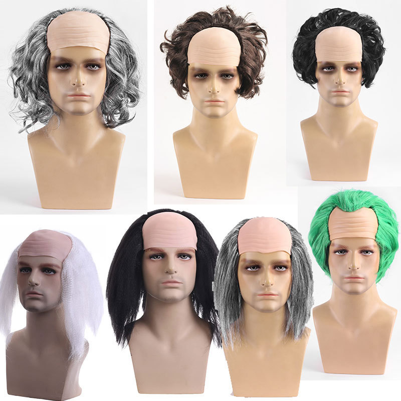 Beetle Juice beetlejuicewig Anime Cos European and American Style Color Fried Hair Halloween Wig for Men