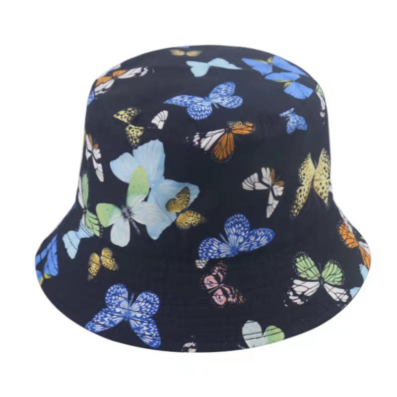 Women's Retro Sweet Pastoral Butterfly Printing Wide Eaves Bucket Hat display picture 2