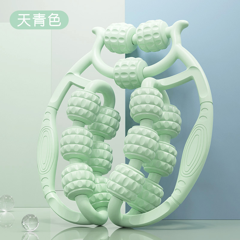 环形夹腿滚轮按摩器瑜伽滚轮辅助器多功能瑜伽器材小腿肌肉放松器|undefined