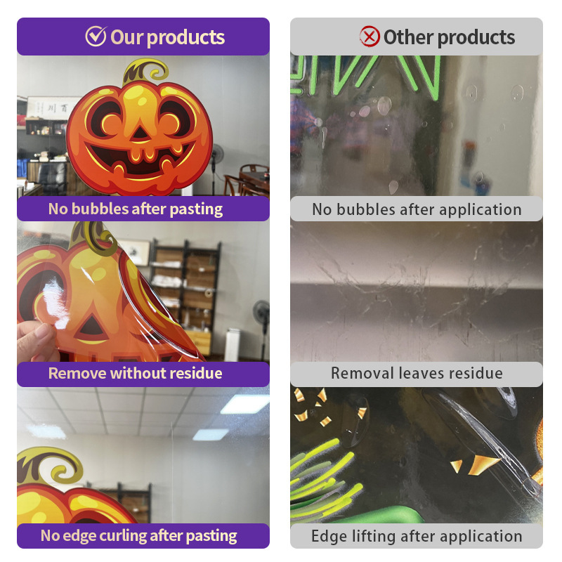 クロスボーダーハロウィンクリエイティブデコレーションステッカーカボチャ静電ステッカーウィンドウステッカーガラスステッカーウィンドウデコレーションゴースト|undefined