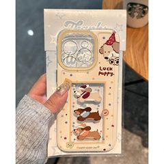 3 匹の子犬 iphone16pro かわいい漫画携帯電話ケース Apple 15 オールインクルーシブ 14tpu 保護カバー 13