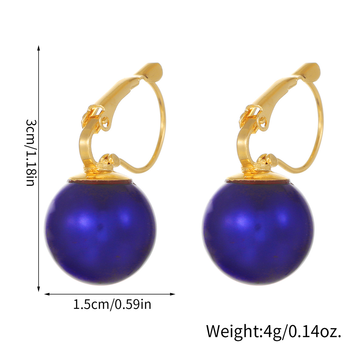 Moderne perleøreringe med kobberfarvede metalclips_voghion.com