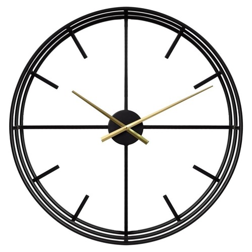 Modern Minimalist Silent Wall Clock, Creative Decorative Clock for Living Room and Bedroom, Nordic Light Luxury Metal and Iron Clock
