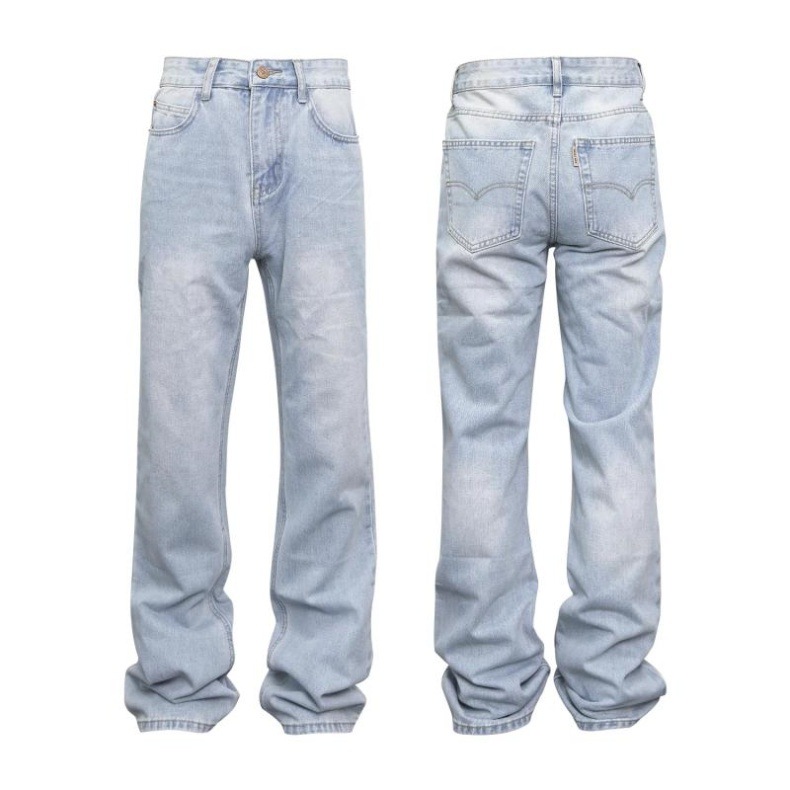 Washed Distressed Loose Boot Boot Jeans Image 2