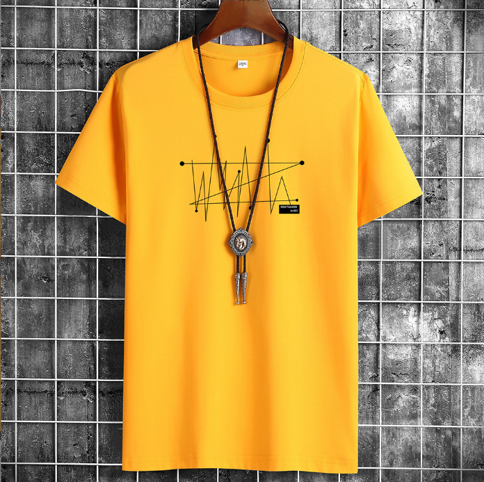 De una pieza de entrega de manga corta Camiseta de los hombres de cuello redondo de primavera y otoño estudiante camiseta superior ropa casual Camisa interior de los hombres