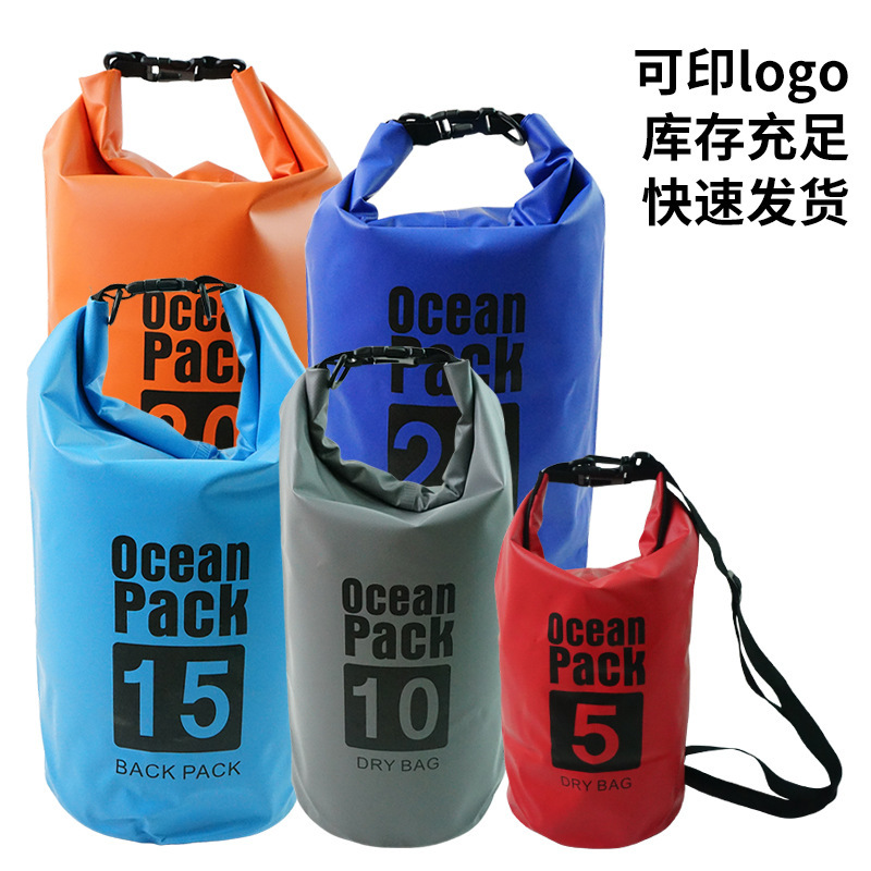 Bolsa impermeable al aire libre de gran capacidad de retroceso rafting bolsa de almacenamiento de natación para teléfonos móviles bolsa impermeable de barril mochila de hombro