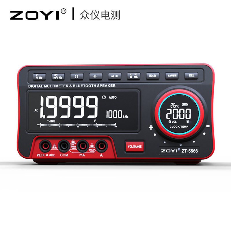 Zhongyi Zt-5566 Fully Automatic Bluetooth Audio Digital Desktop Multimeter 4 and a Half High-Definition Bright Display with Thermometer Zhongyi Zt-5566 Fully Automatic Bluetooth Audio Digital Desktop Multimeter 4 and a Half High-Definition Bright Display with Thermometer