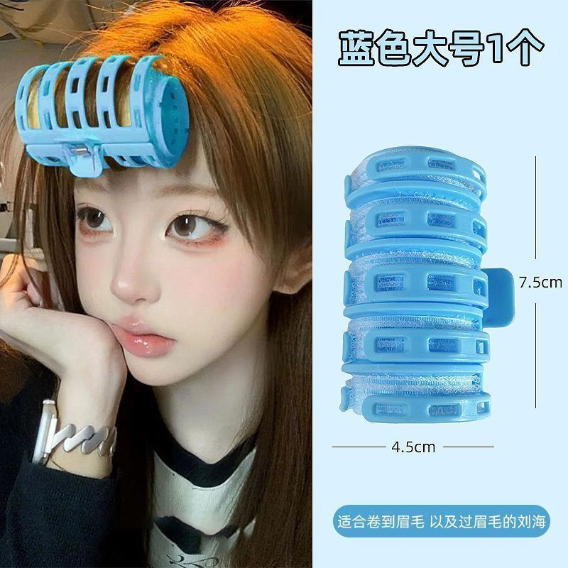 エアバングローラー、8の字バング、ふわふわカーリーヘア、フレンチスタイリングヘアアイロン、怠惰な学生カーリング、Lサイズ|undefined