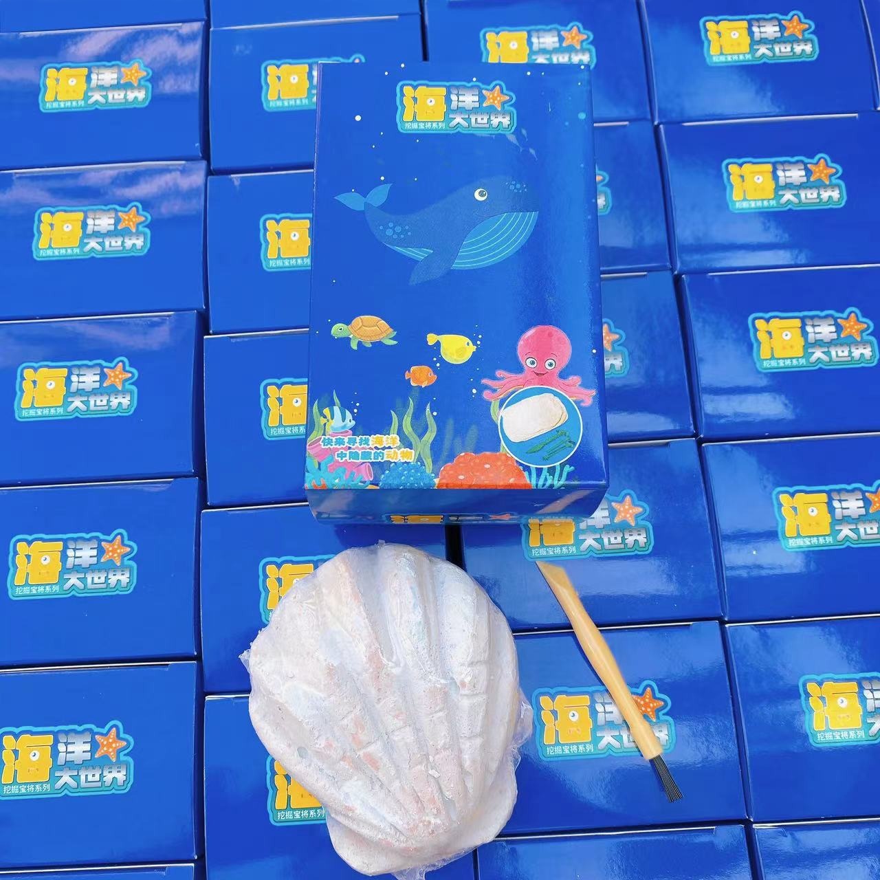 Niños caja ciega mixta minería juguetes arqueológicos gema fósil dinosaurio kindergarten DIY rompecabezas puesto al por mayor