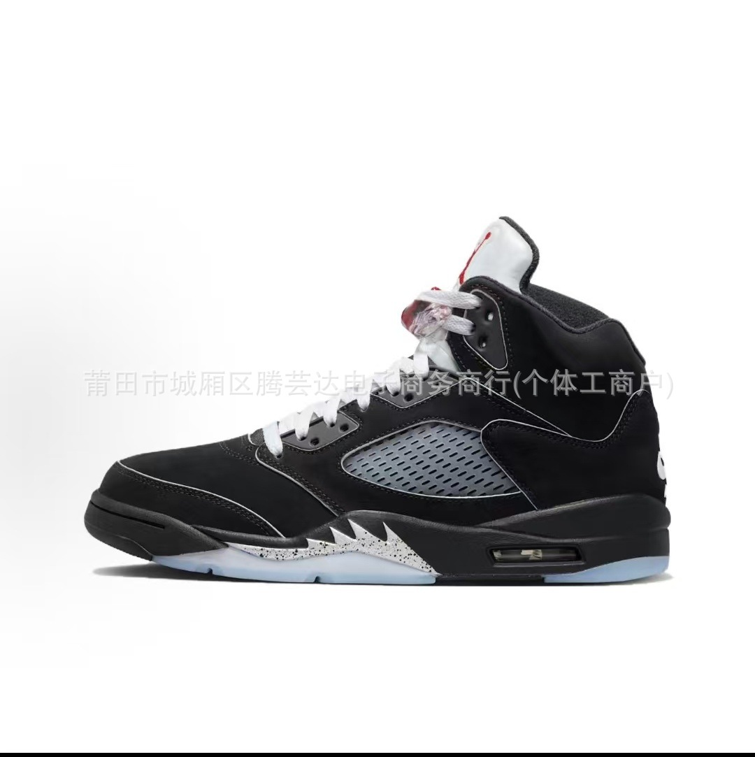 Pedidos de comercio exterior de fábrica de zapatos Putian AJ5 zapatos de baloncesto Liuchuan arce negro y blanco alas de cicada Jiao5 zapatillas de amortiguación de aire image 10
