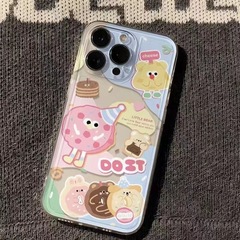 卡通餅乾適用蘋果15promax手機殼11卡通xr小眾12/13蘋果14透明xs