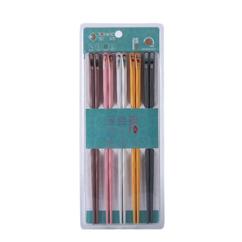 New Japanese-style anti-slip alloy chopsticks for families, household high-quality, non-moldy, one pair per person, wholesale