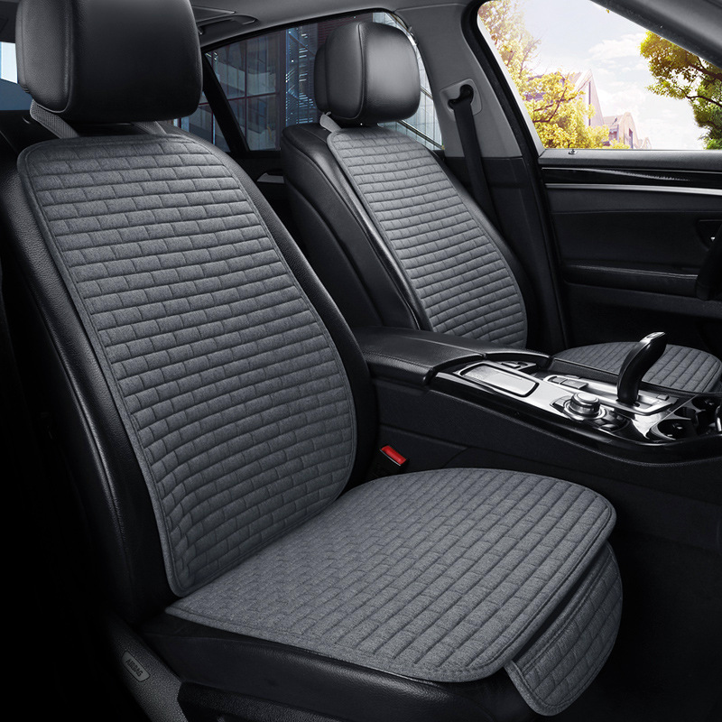 Cojín del asiento de coche conjunto de tres piezas de un solo coche base de respaldo coche conjunto completo cojín del asiento de lino cuatro estaciones cojín al por mayor image 1