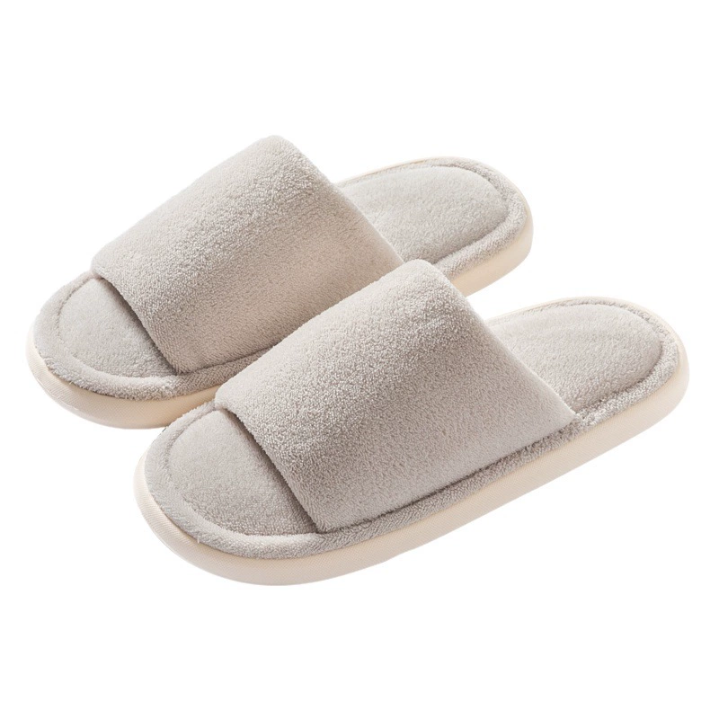 Хлопковые тапочки осенне-зимние плюшевые офисные тапочки для дома теплые немые оптом цельные с доставкой