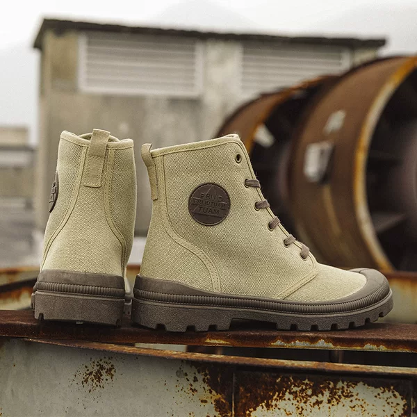 2026 New High-Top Martin Boots Outdoor Jungle Hiking Wide-Soled Large-Toe Shoes Sports Canvas Shoes for Men and Women