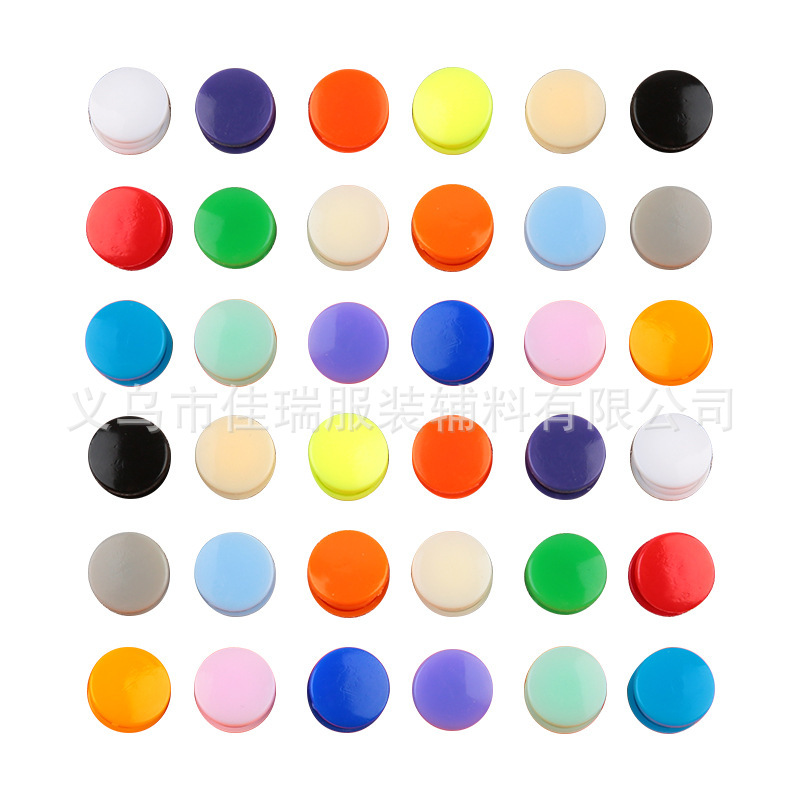 Amazon T5 plástico Botón de presión de color sin fisuras Botón de los niños de resina invisible de plástico oscuro broche herramienta de bricolaje