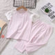 Children's cardigan short-sleeved cropped pants suit infant summer pajamas boys and girls thin cardigan air conditioning clothes
