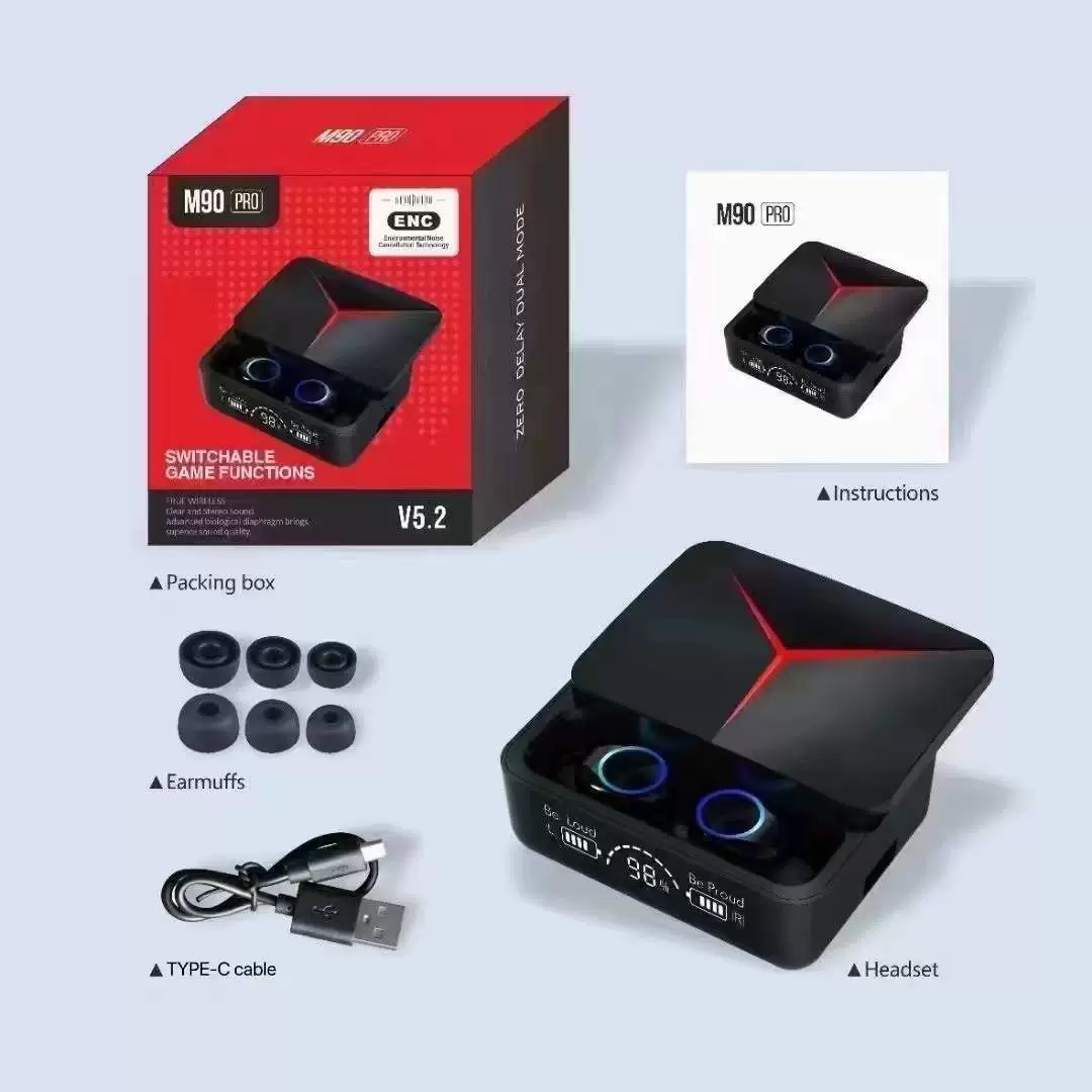 М10F9М19М28 Беспроводные Bluetooth наушники LED номер показывают беспроводные двойные уши TWS шумоподавление 5.3 точка оптовая F9-5