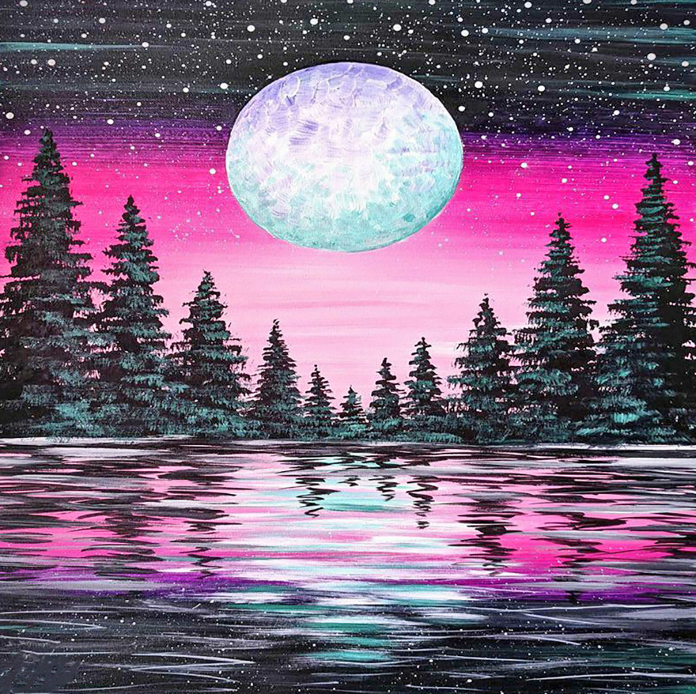 Nueva 9 unidades tinta paisaje diamante pintura, DIY 5D arte Creación pintura kit para adultos y niños