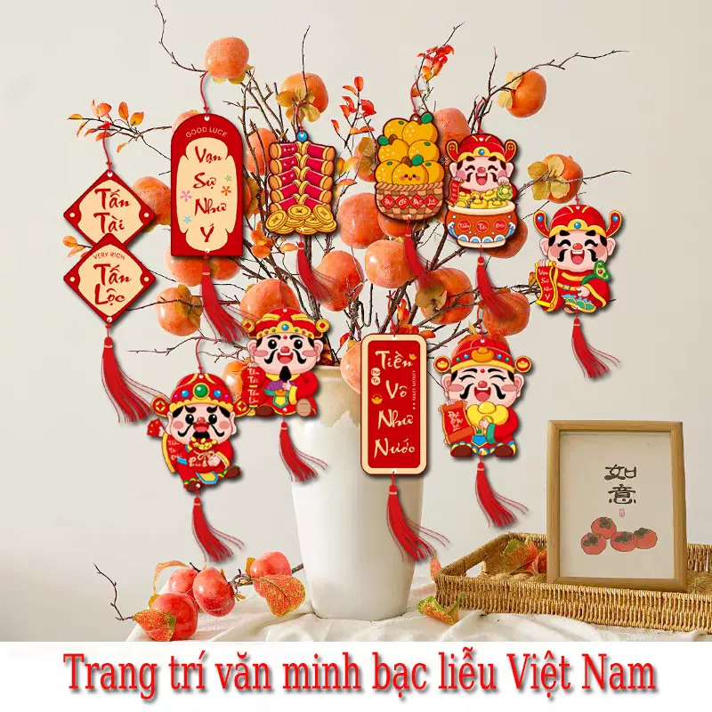 花季厂家马年越南文喜庆盆景挂饰室内户外装饰新年场景挂件布置品