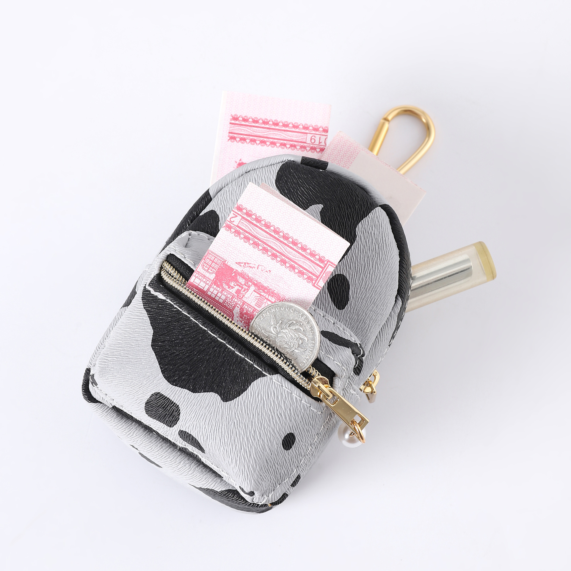 Women's Cow Pattern Pu Leather Zipper Coin Purses display picture 5