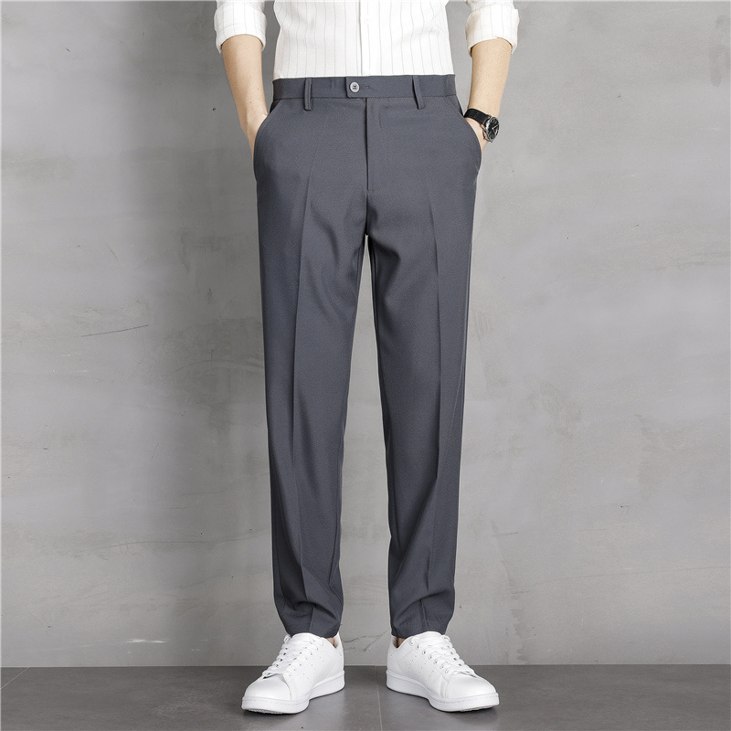 Suit pants men's spring new Korean version of the trend straight slim business versatus Xiaoxi pants men's casual long pants