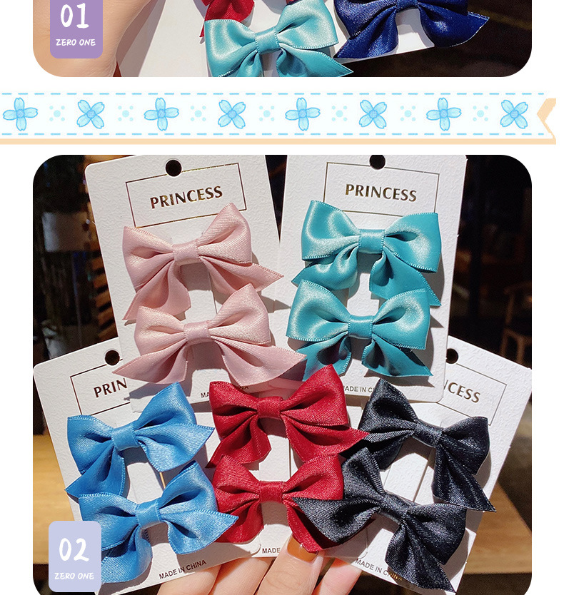 Korean Solid Color Fabric Bow Hairpin Wholesale display picture 8