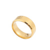 Fashionable glossy ring stainless steel, brand accessory, European style, simple and elegant design, 8mm, wholesale