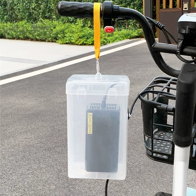 Other Electric Vehicle Accessories: dustproof storage box - whiteyellow-ribbon-hookpure-white