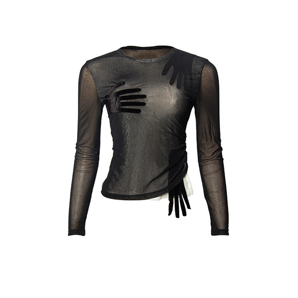 Autumn solid velvet short long-sleeve