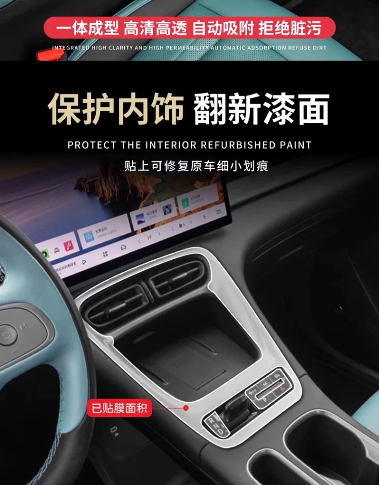 25 Geely Star Wish Interior Protective Films Navigation Gear Center Console Film Screen Car Decoration Supplies-Tpu